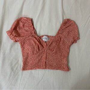 Princess Polly Puff Sleeve Floral Crop Top